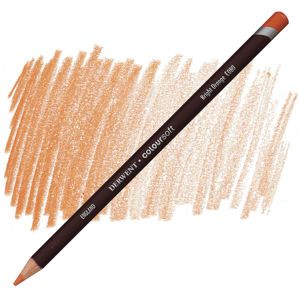 Derwent Coloursoft. C080 Bright Orange