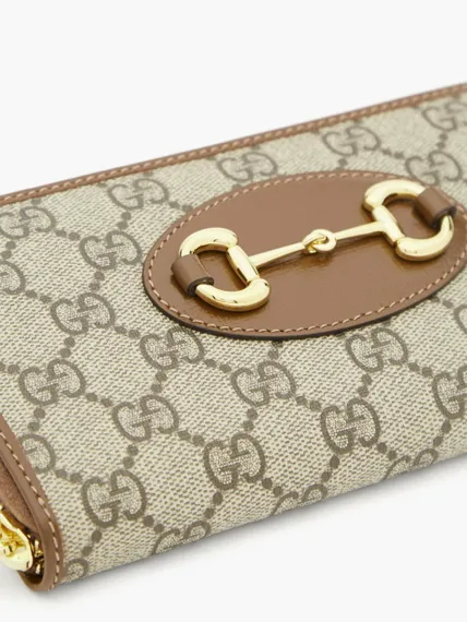 Женский кошелек на молнии Gucci 1955 Horsebit - Supreme