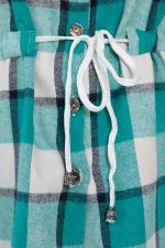 Рубашка хлопковая Джанет (бело-зеленая) Б14270-4М LT Collection