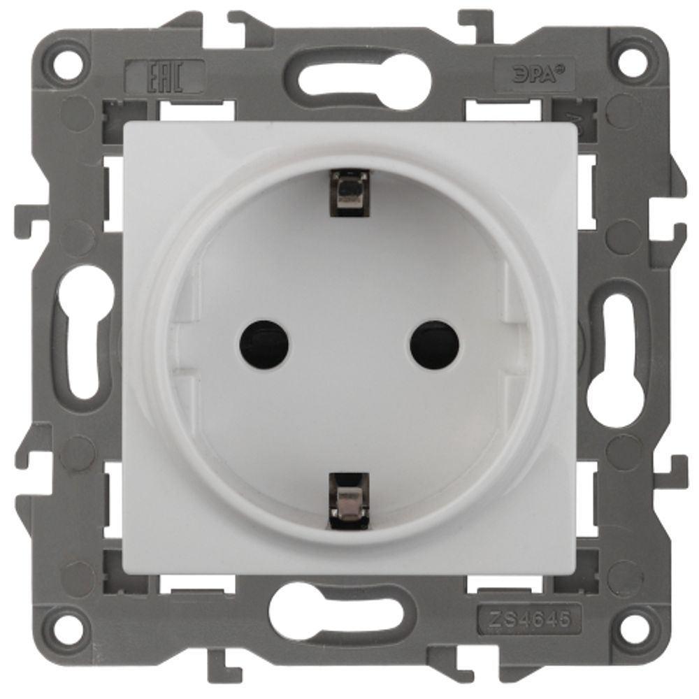 14-2101-01 ЭРА Розетка 2P+E Schuko, 16A-250В, IP20, Эра Elegance, белый