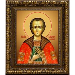 Климент Алфанов, Сокольницкий, Новгородский преподобный. Икона на холсте.