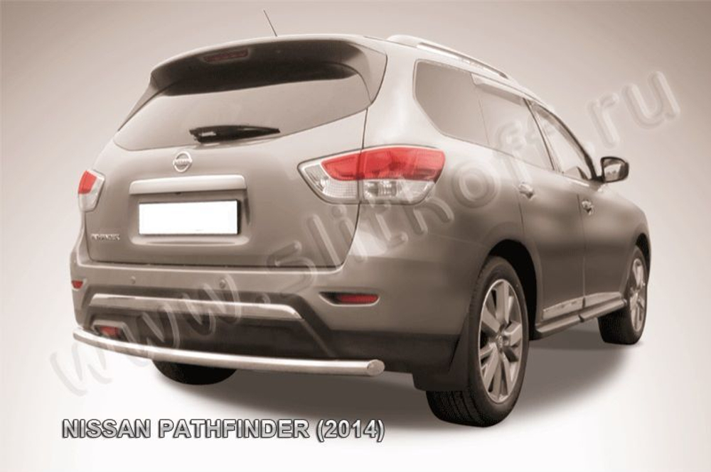 Защита заднего бампера (нержавейка) Nissan Pathfinder (2012-2017) d57