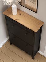 IKEA Обувница 3 ящ, HEMNES 89х127х30, белая, из массива сосны, КЫМОР (ХЕМНЭС ИКЕА)