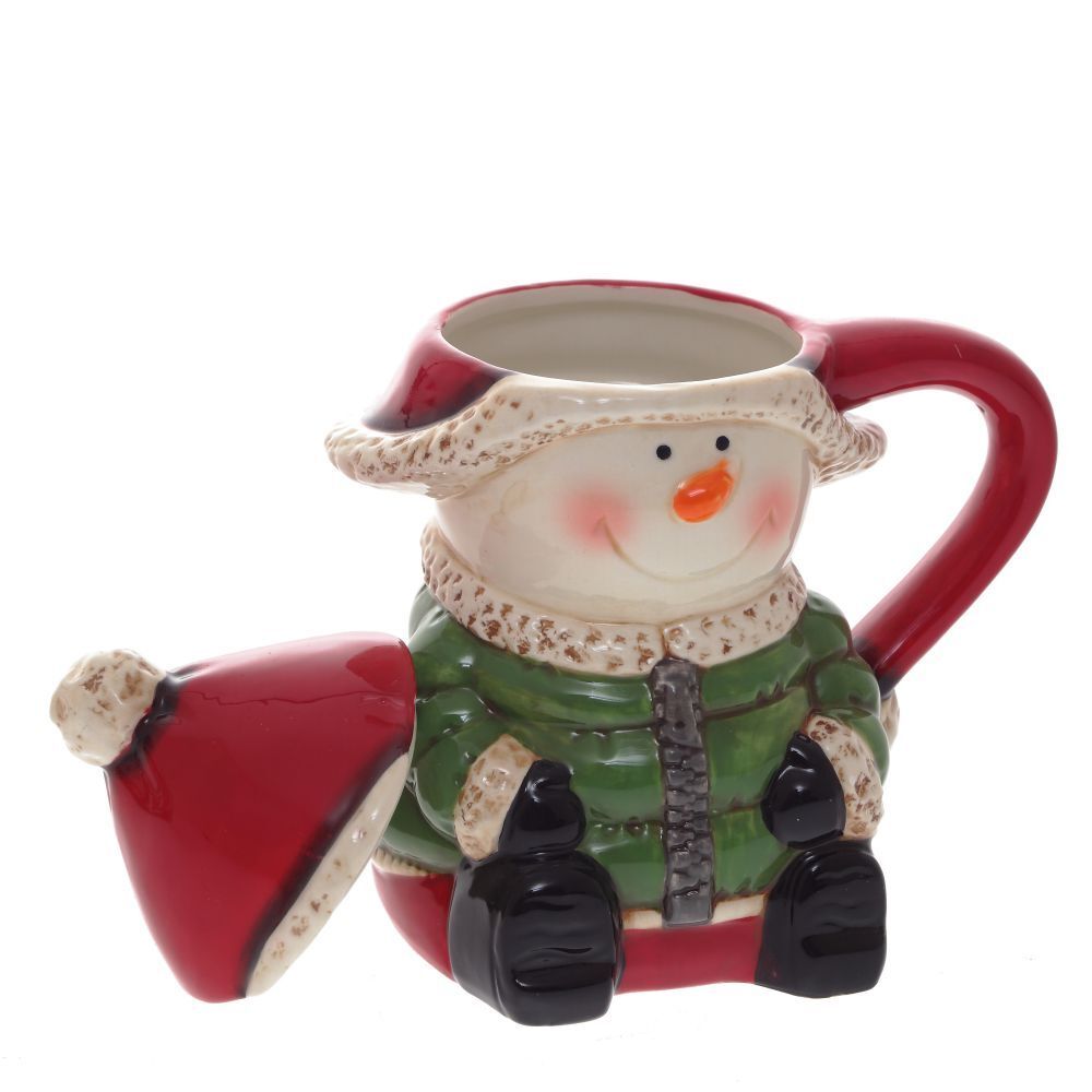 GAEM Кружка с крышкой "Снеговик", 500 мл, L14 W10 H17 см, 2в.