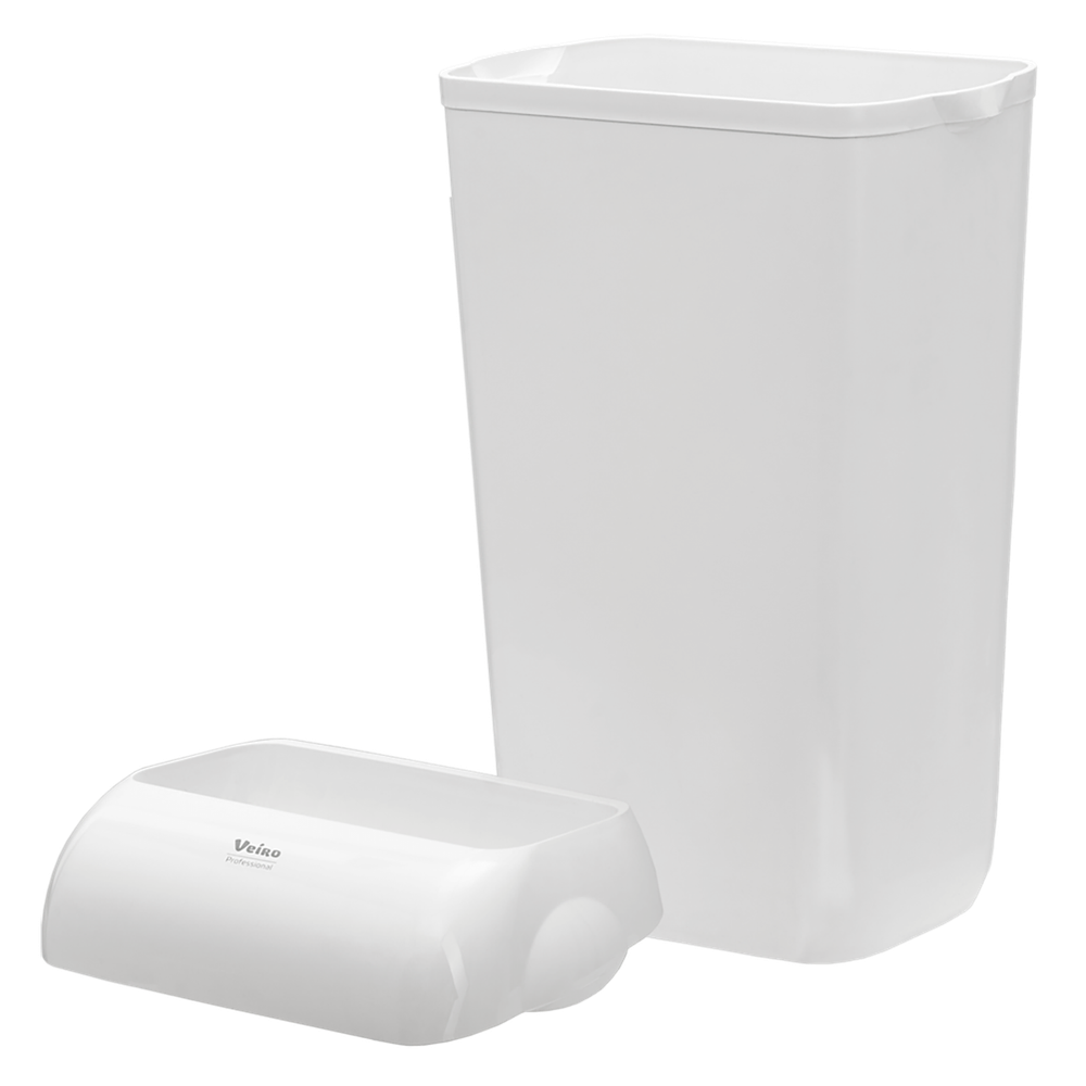 Мусорное ведро пластиковое Veiro Professional Mid Bin белое 23 литра