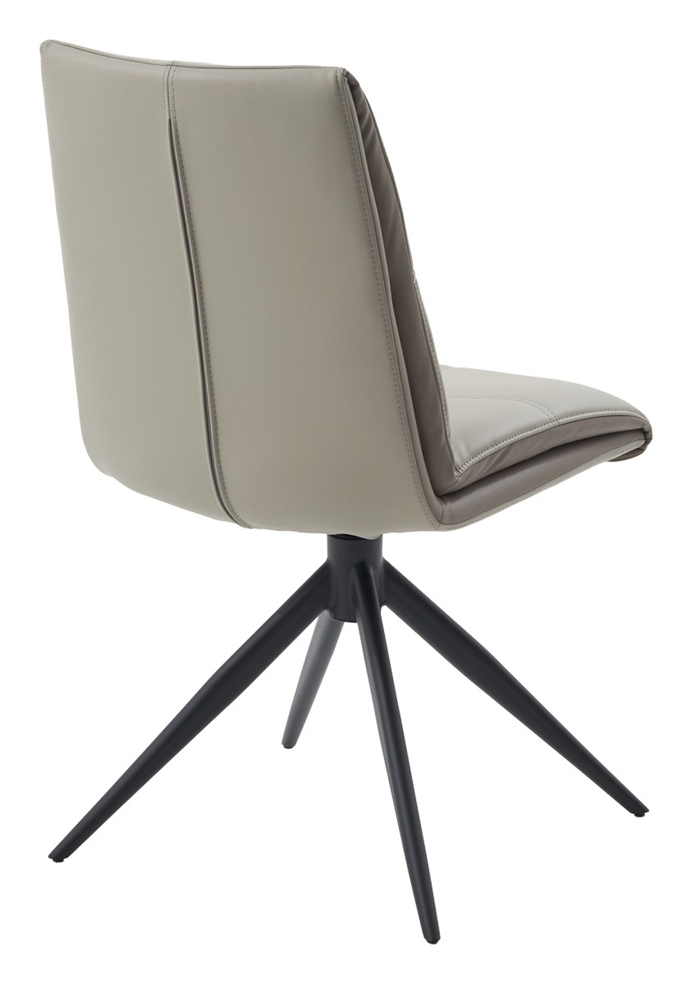 Стул М-City DISAUR Вигге (Vigge) поворотный на поворотный на 360 градусов, Hf017-11, Hf017-12 Бежевый, Экокожа, Черный каркас