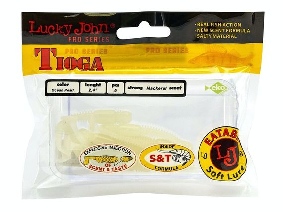 Виброхвосты съедобные LJ Pro Series TIOGA 2.4in (6,2 см), цв. 033, 9 шт.