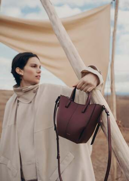 POLENE СУМКА CYME TOTE NANO, ВИШНЕВЫЙ