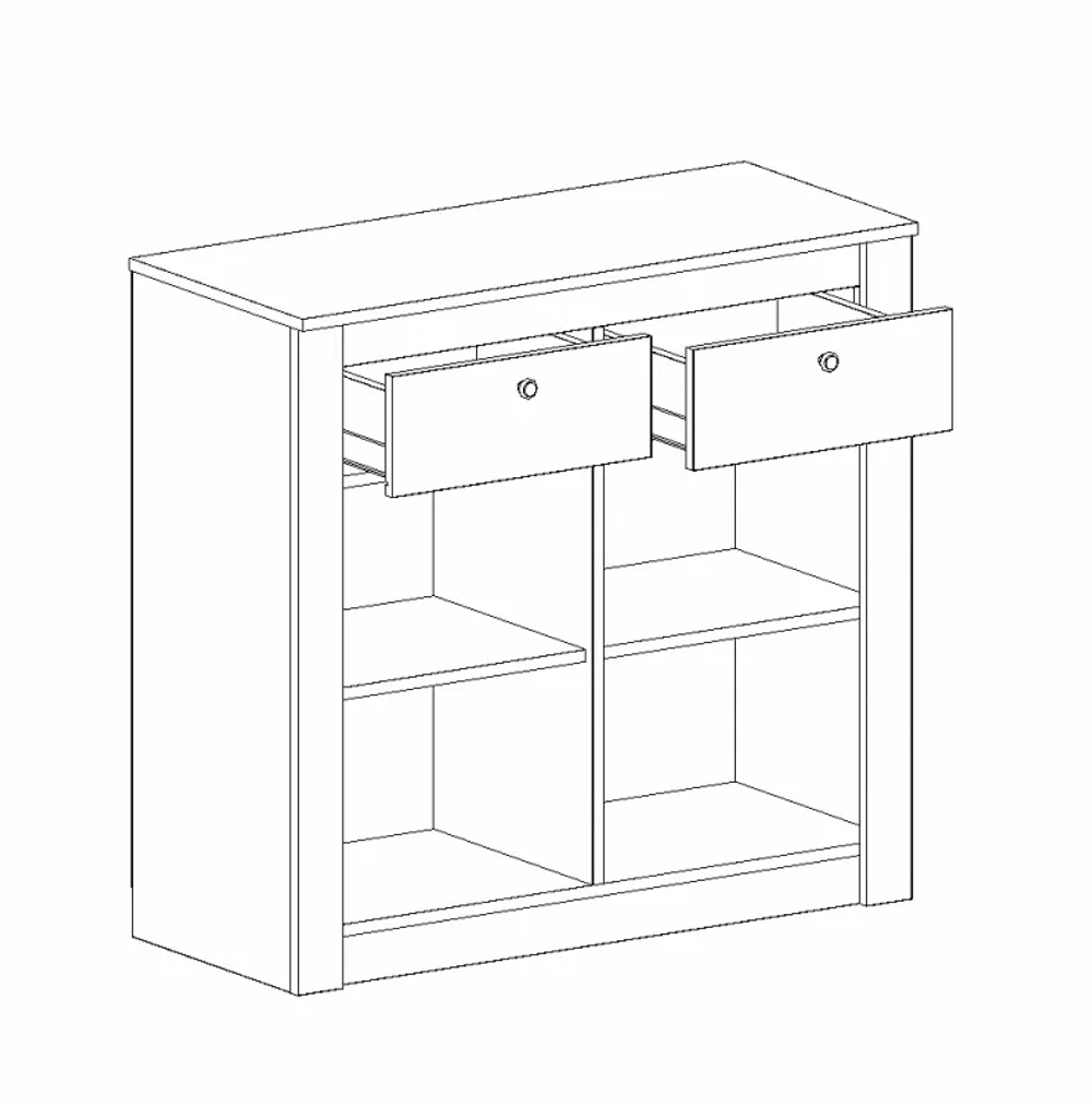 Тумба 2 дв. 2 ящ. спальня "Даллас"