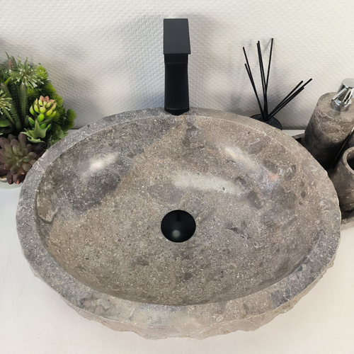 Раковина из мрамора Erozy Grey EM-64749 51*41*15 0188