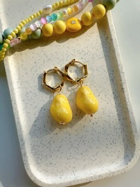 Серьги барокко лимончелло