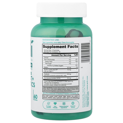 Goli Nutrition, жевательные таблетки пре, пост и пробиотики, 60 жевательных конфет