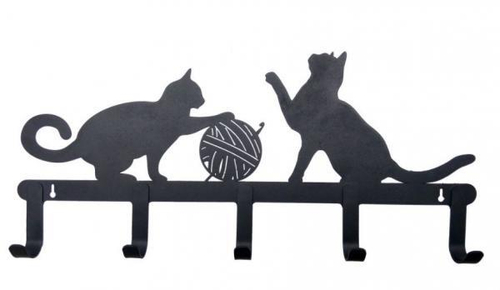 ВЕШАЛКА НАСТЕННАЯ КОШКИ 5 КРЮЧКОВ ВНР25