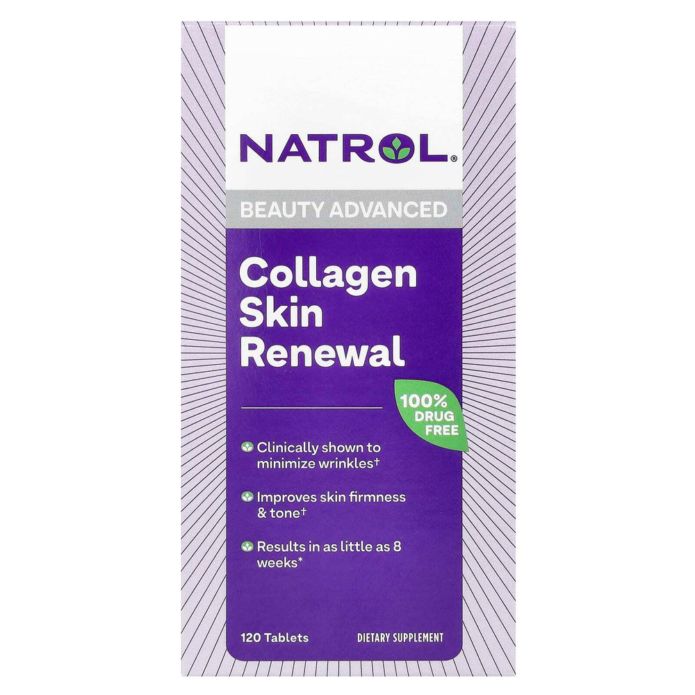Natrol, Коллаген для восстановления кожи, 120 таблеток