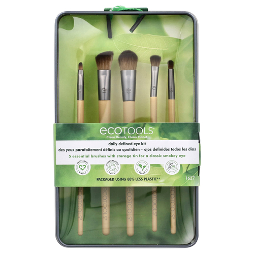EcoTools, Daily Defined Eye Kit, набор из 5 предметов и баночка для хранения