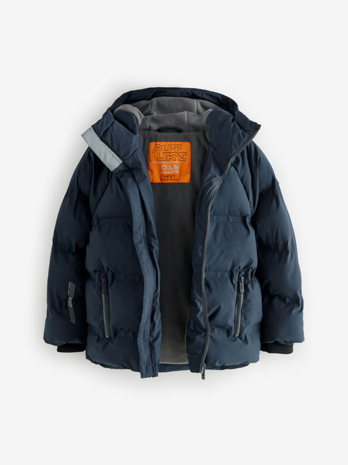 Куртка утепленная с капюшоном для мальчика Next Q51-574, Темно-синий
