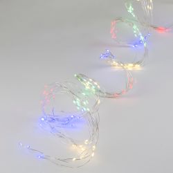 ULD-E0120-120-STA MULTI IP44 Гирлянда светодиодная Лучи росы. 1.2м. 10 нитей. 120 светодиодов. Разноцветный свет. Провод прозрачный. ТМ Uniel