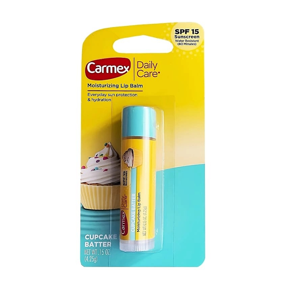 Бальзам для губ с ароматом кекса CARMEX Moisturizing Lip Balm Cupcake Batter SPF15 4,25 гр