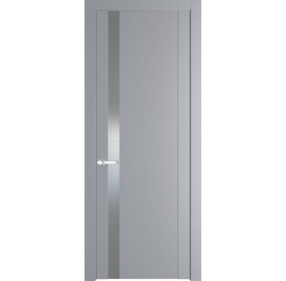 Межкомнатная дверь эмаль Profil Doors 1.2P смоки текло серебро матлак