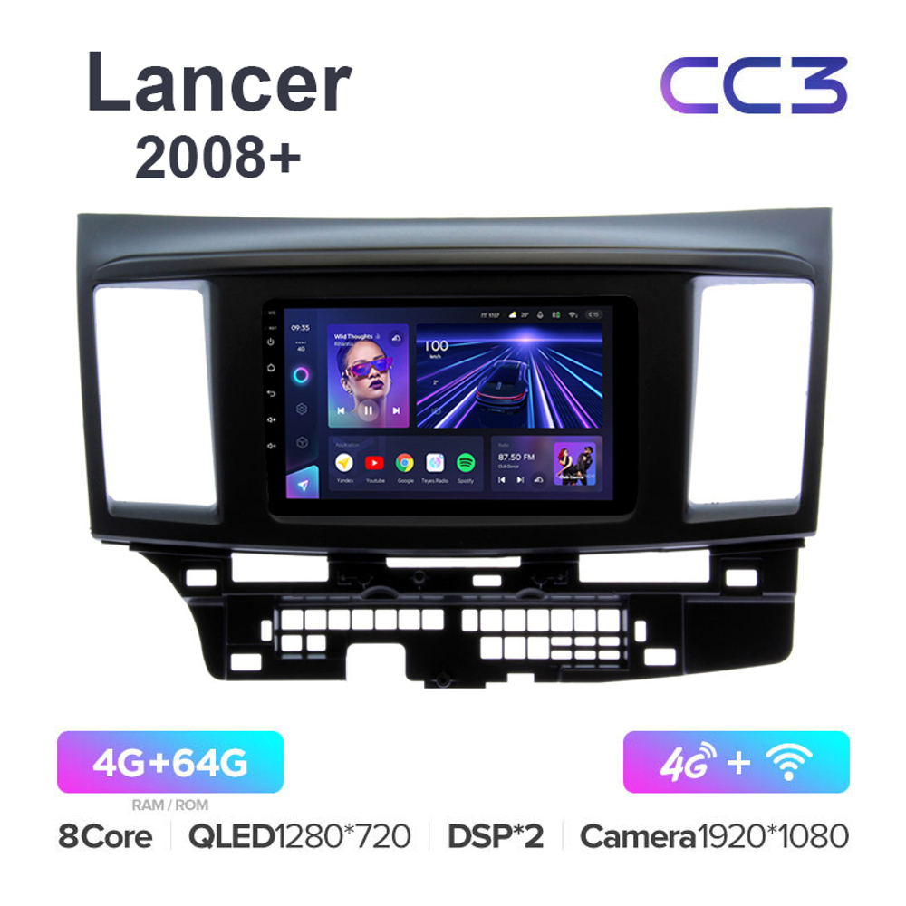 Teyes CC3 9"для Mitsubishi Lancer X 2008+