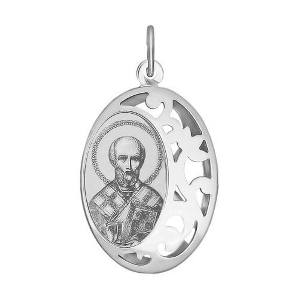 Иконка из серебра с лазерной обработкой