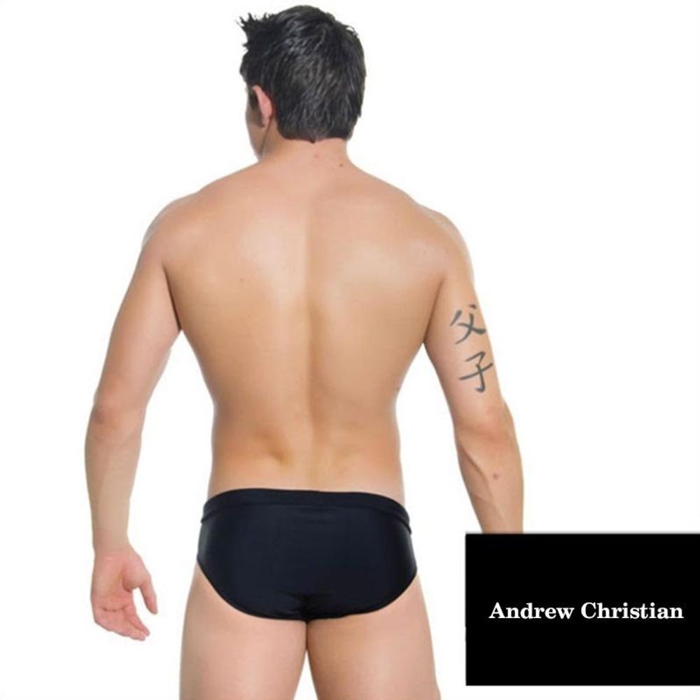 Мужские плавки брифы черные Andrew Christian Swim Brief