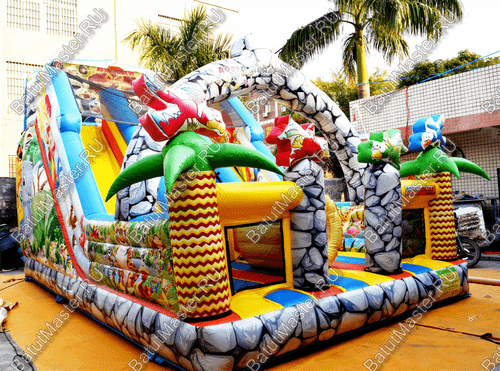 Коммерческий надувной батут "Солнечный остров" 7.5*5*5 м