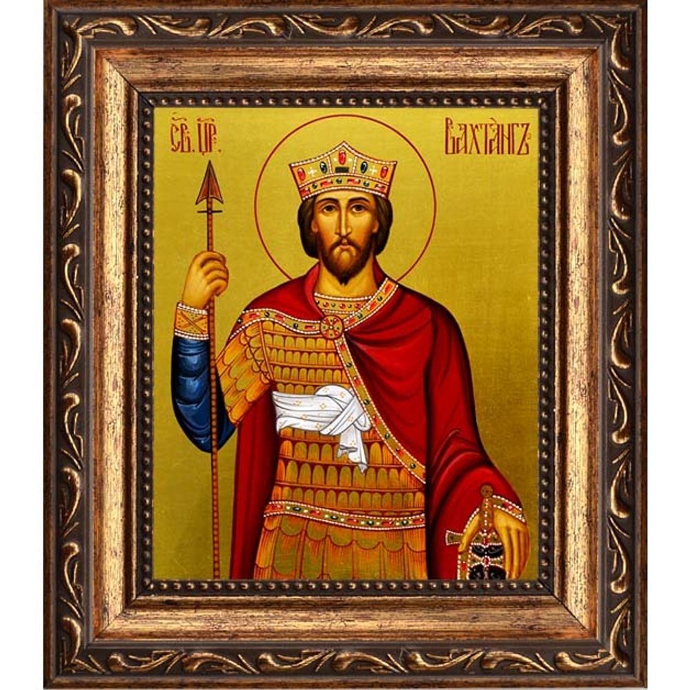 Вахтанг Горгасали святой благоверный царь. Икона на холсте.