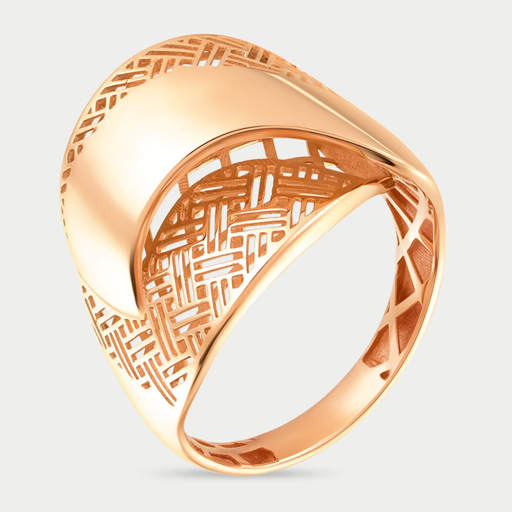 Кольцо женское из розового золота 585 пробы без вставок (арт. 121-2149)
