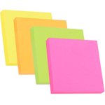 Клейкие листки DELI "Stick Up", 76х76 мм, ассорти неоновые, 100 листов, пленка