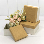 Коробка 17х17х9.5 см Набор 3 шт (Белый, Желтый)