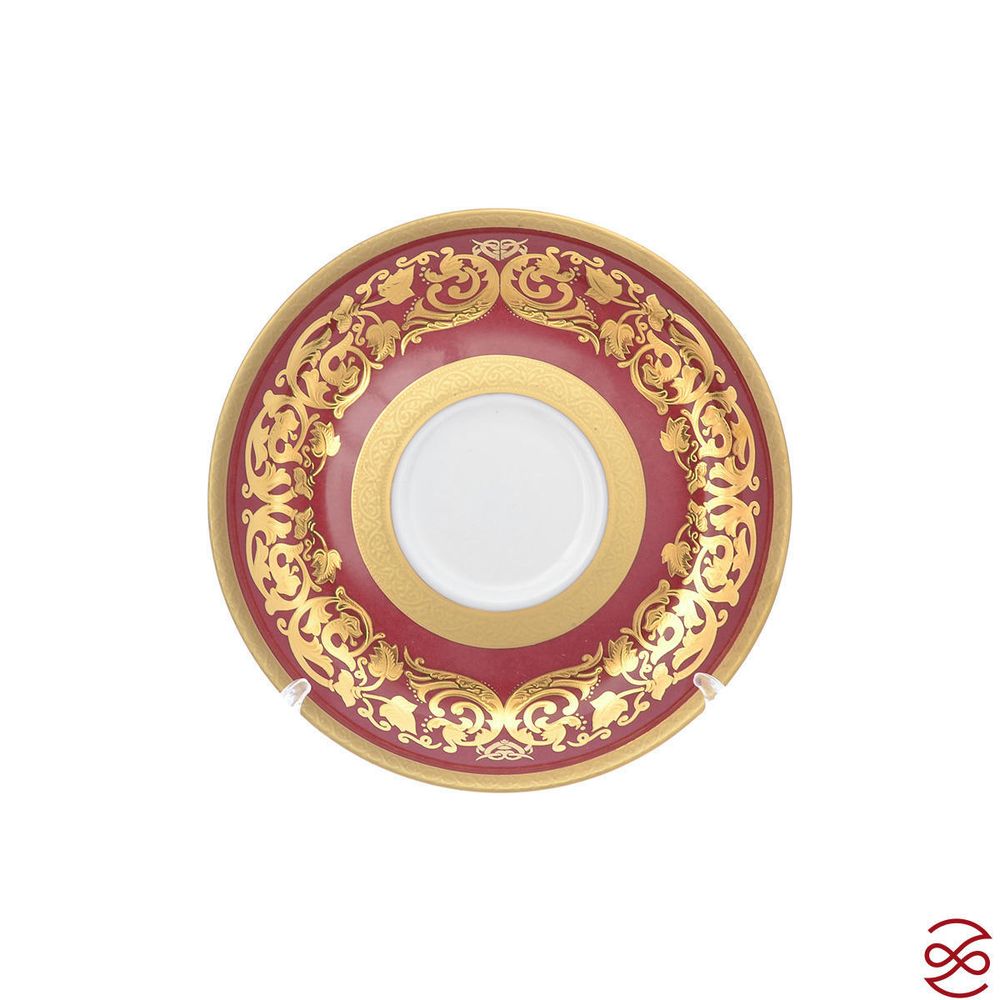 Набор чайных пар 220 мл Natalia bordeaux gold (6 шт)