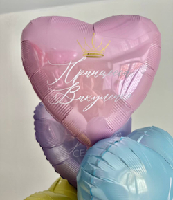 Воздушные шары сердца в коробке №2987