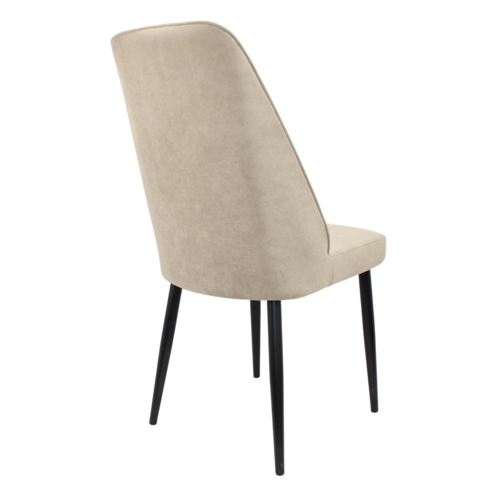 Стул "Лотос" (арт. 327), велюр Бренди В03 бежевый, ножки черные
