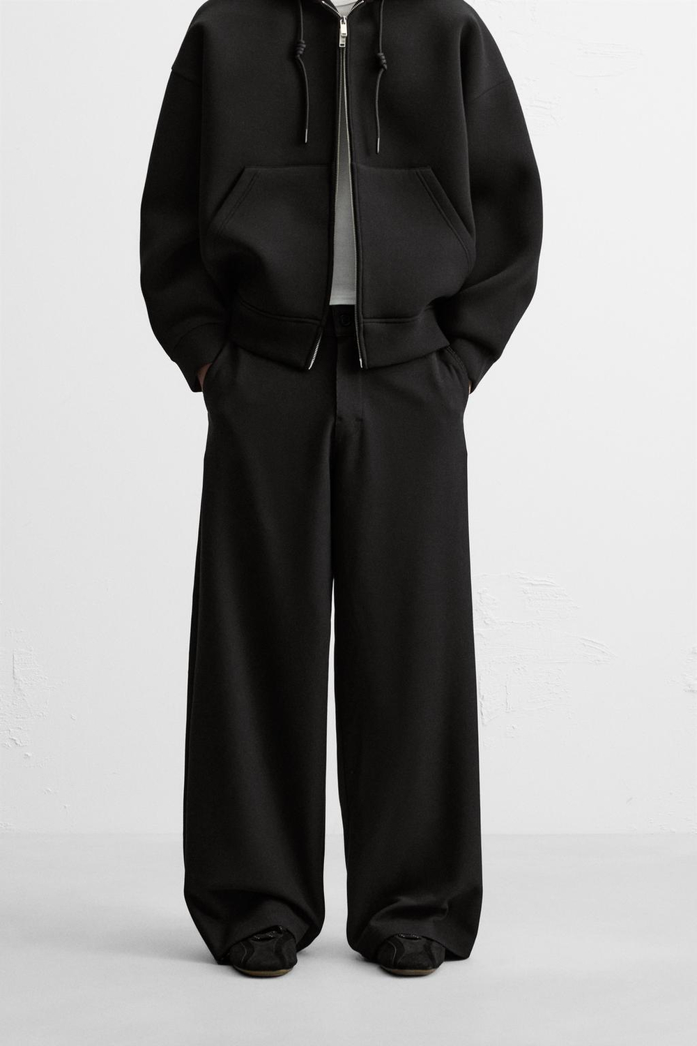 Брюки wide leg из рельефной ткани