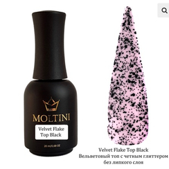 Топ Moltini Velvet Flake Top Black No Wipe, 20 ml