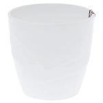 Кашпо для цветов пластиковое 2,8л d-17см «Грация» со вставкой белый