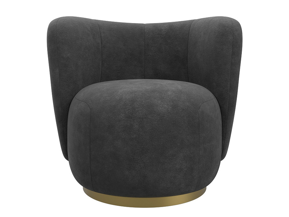 Кресло Лига-072, велюр BRUT 16 темно-серый, Велюр, 131004