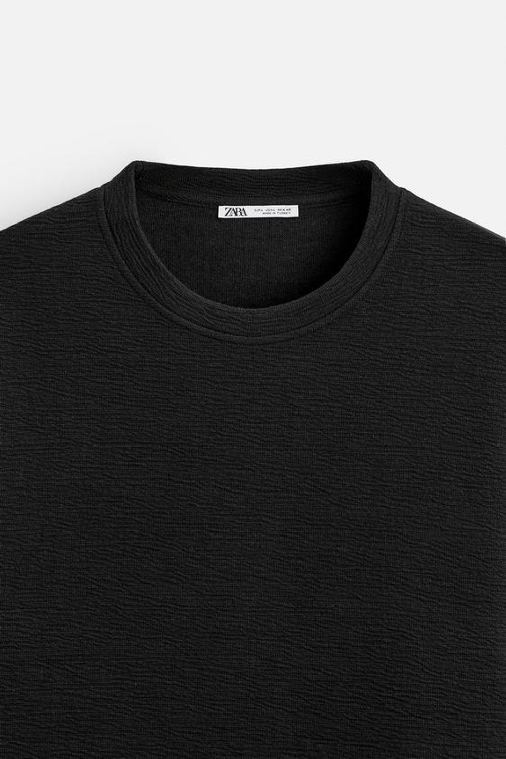 ZARA ЖАККАРДОВАЯ ТОЛСТОВКА С РЕЛЬЕФНЫМ УЗОРОМ, ЧЕРНЫЙ