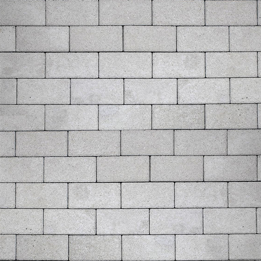 Тротуарная плитка ПРЯМОУГОЛЬНИК 200x100 мм - Гранит Белый