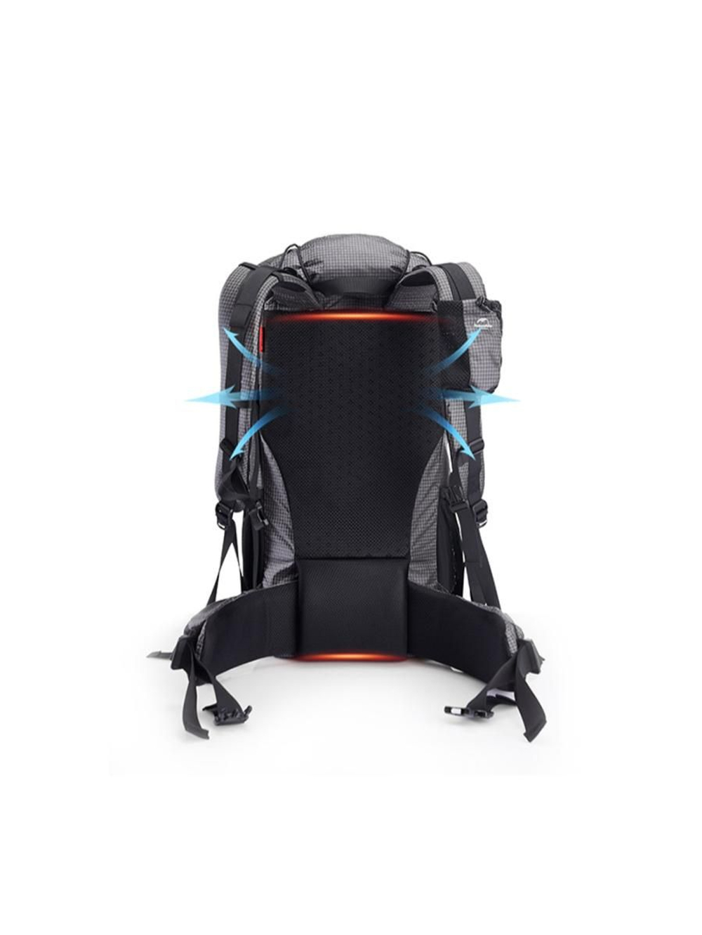 Рюкзак Naturehike Rock Series NH19BP095 60-65 л с рамой, dyneema, черный, 6927595761649