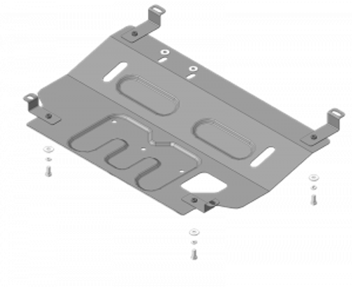 Защита картера Двигателя, КПП. 2 мм, Сталь. для Daewoo Matiz 2000-2016 MOTODOR.70512
