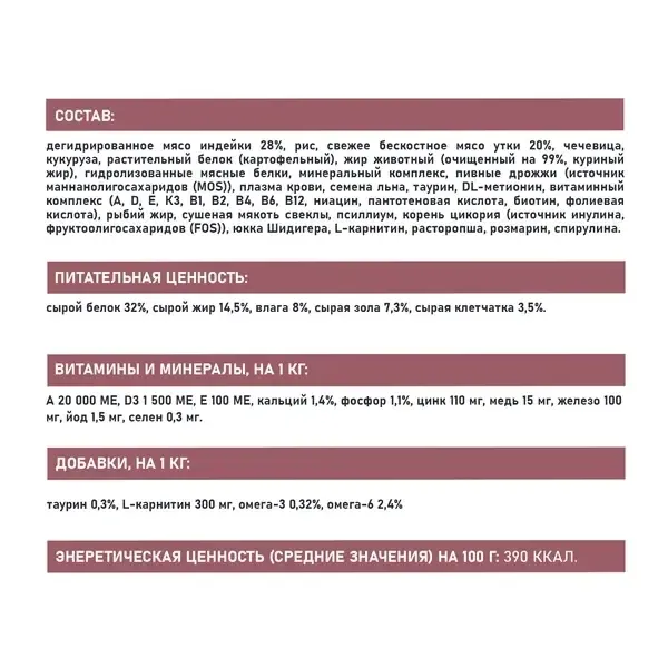 Сухой корм AWARD Special Care Sensitive Digestion для кошек с чувствительным пищеварением, со свежим мясом утки