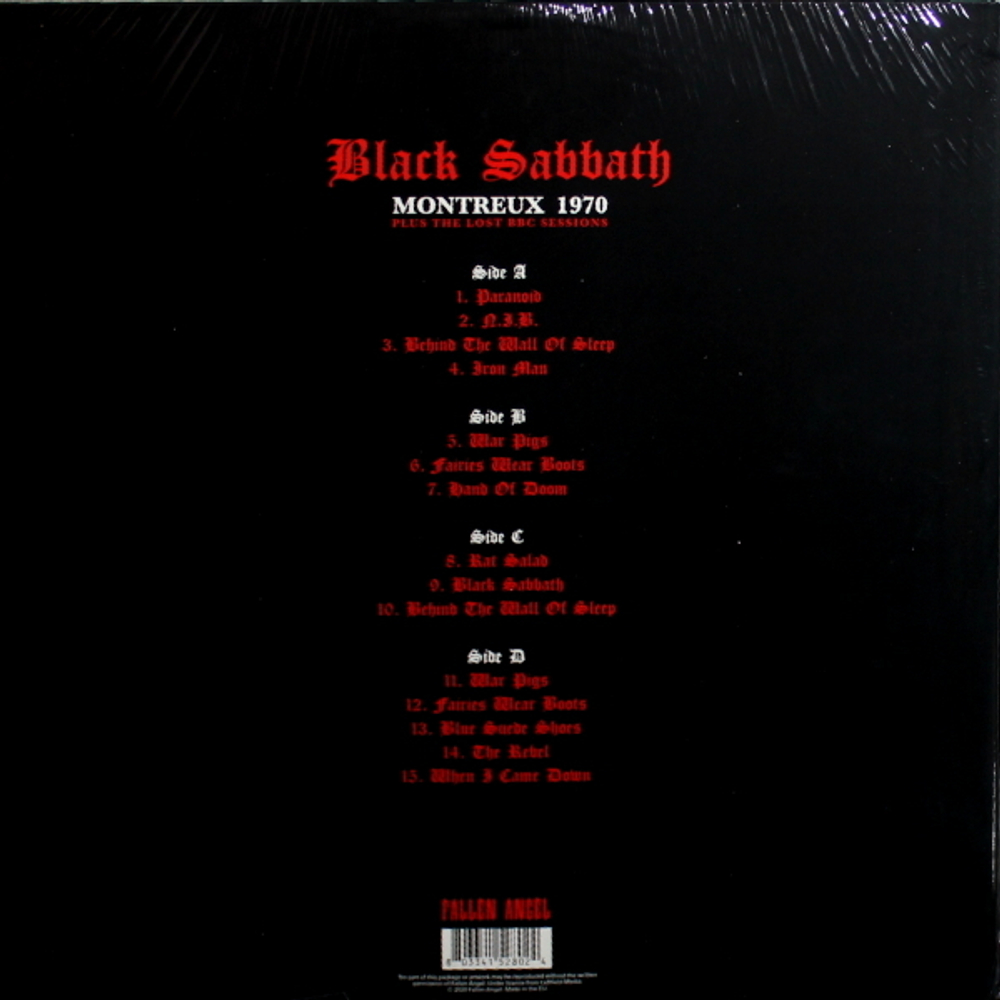 Black Sabbath / Montreux 1970 Plus The Lost BBC Sessions (Coloured Vinyl)(2LP)