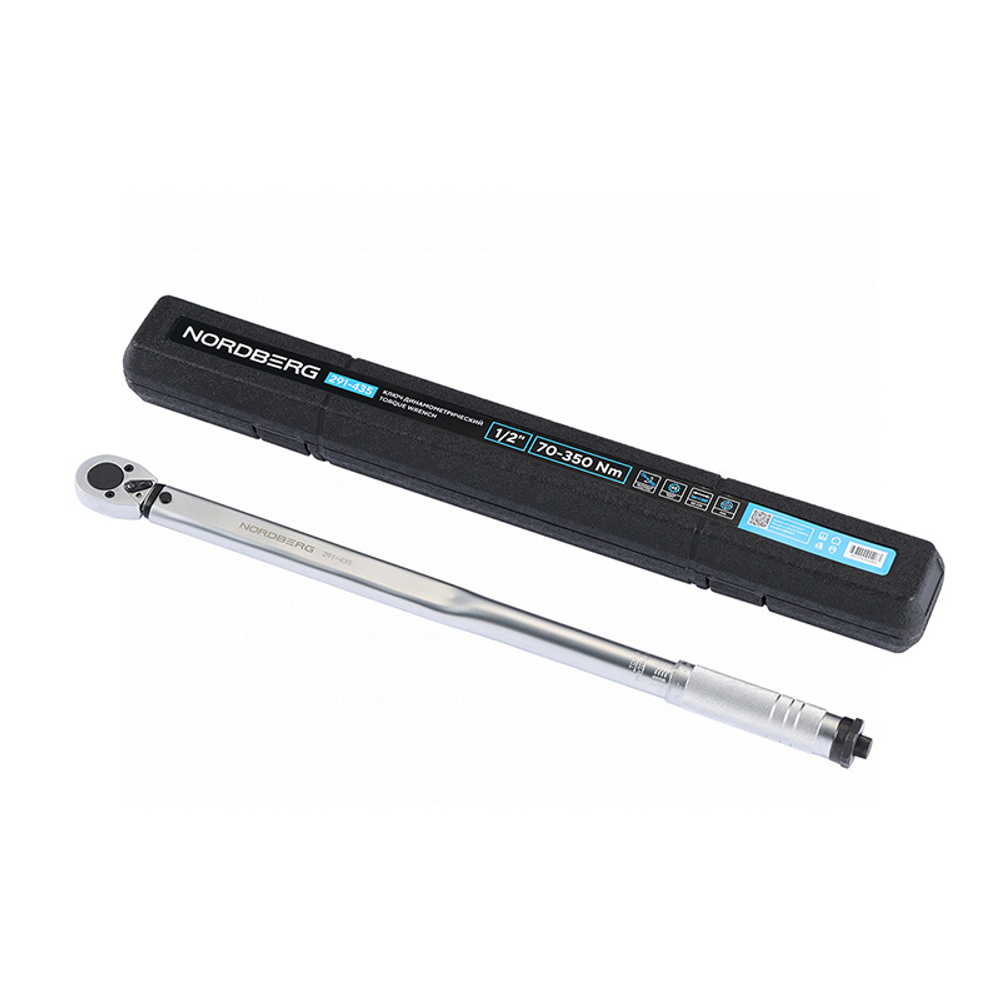 NORDBERG (291-435) Ключ динамометрический 1/2", 70-350 Нм, в кейсе