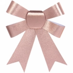Бант на ёлку «Сказочные блики» (набор 3 шт), Розовое золото