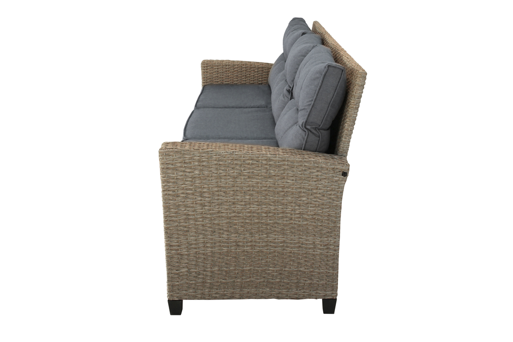 Набор мебели Garden Story Морис 2 уп.(ротанг серый, подушки серые)