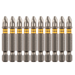 Бита PZ2х50, сталь S2, шестигранный профиль, 10 шт. Е 6,3 Denzel
