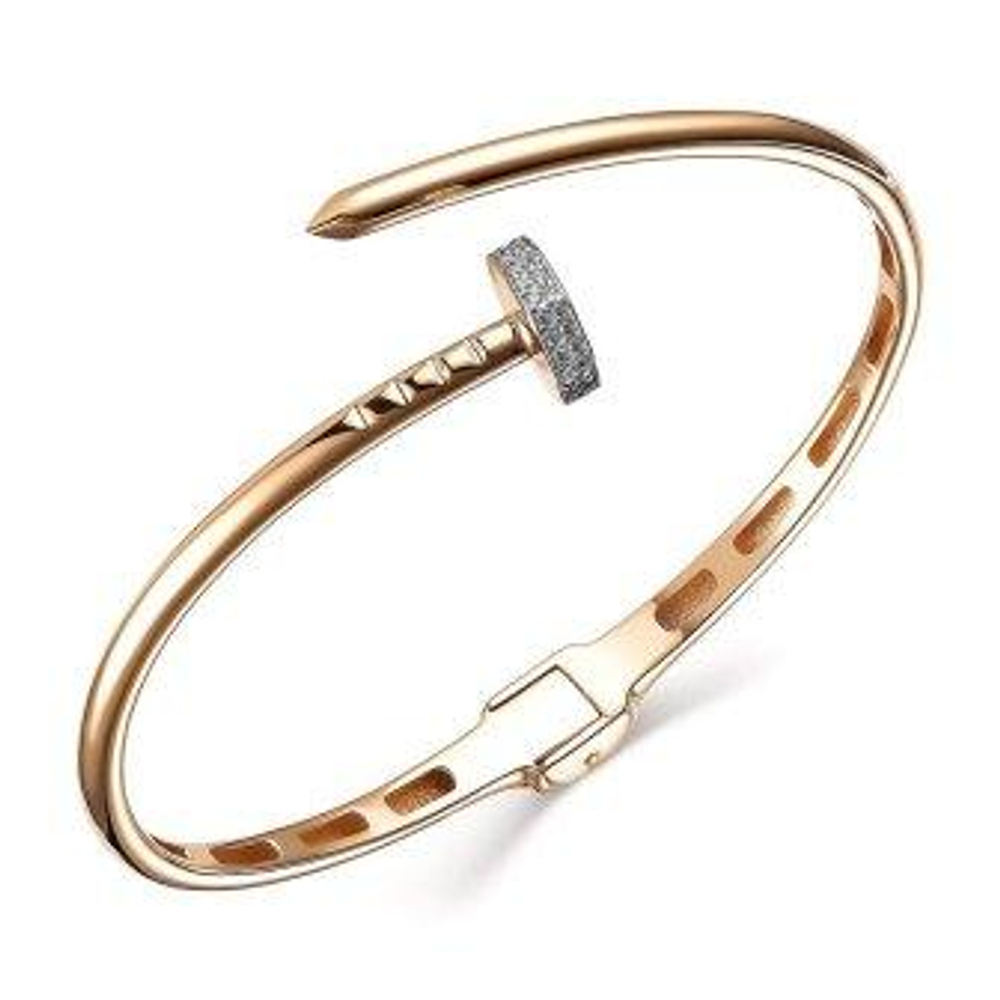 Браслет Гвоздь из золота с фианитами