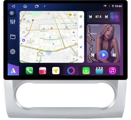 Магнитола для Ford Focus 2 2004-2011 (климат) - FarCar BX877 монитор 13" 2K QLED на Android 13, TS10, 6+128, CarPlay, 4G SIM-слот